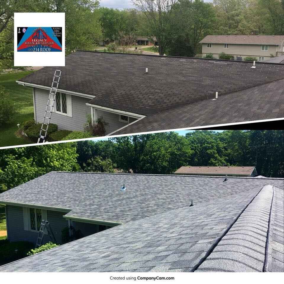 before and after of roof replacement
