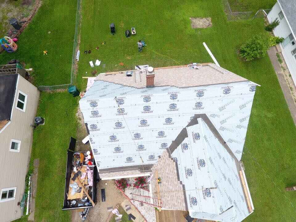 overview of stripped roofing