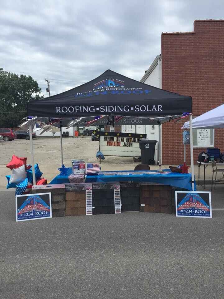Legacy Roofing & Solar booth or tent