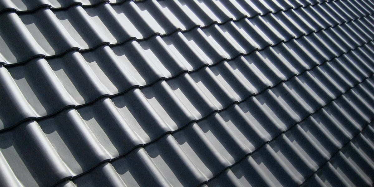 close up of roofing tiles