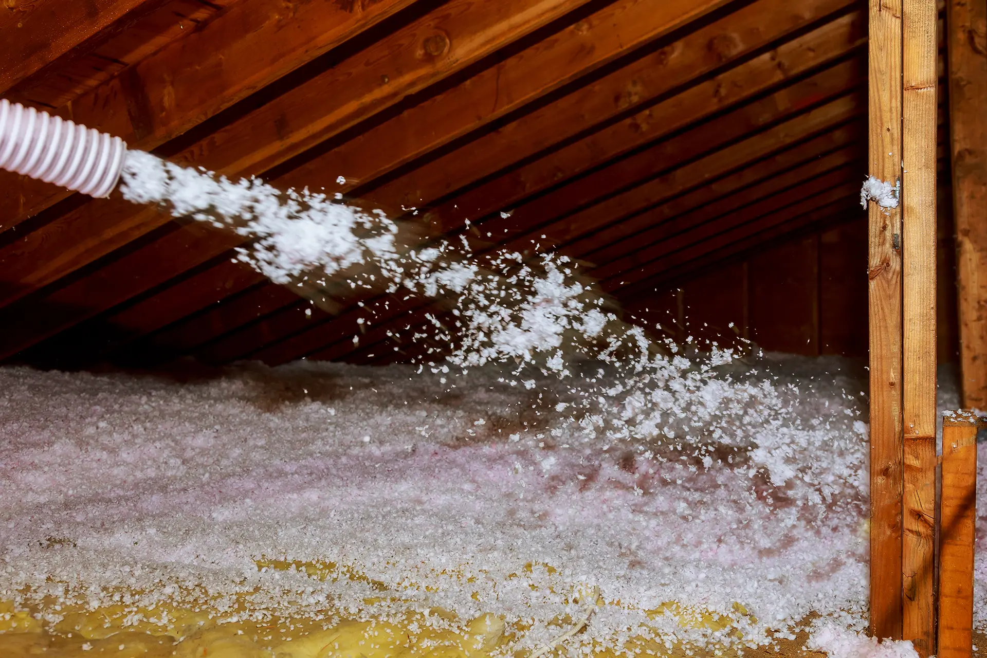 Installing blow in insulation